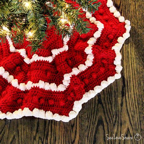 10 Best Crochet Christmas Tree Skirt Free Patterns — Blog.NobleKnits