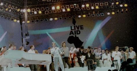 Seizoensgebonden: Band Aid Finale Live Aid Wembley-stadium Londen Engeland juli '85