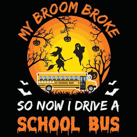 School Bus Driver Halloween t-shirt 11250615 Vector Art at Vecteezy