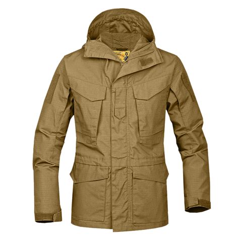 Windbreaker Mens Tactical Jacket Waterproof Mid-Length British ZHAN DI JI PU Winter Jacket ...