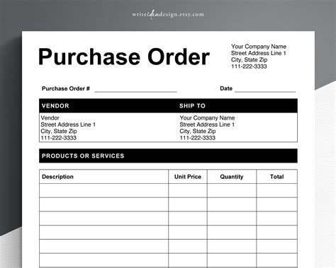 Purchase Order Templates Word Word Template Invoice T - vrogue.co