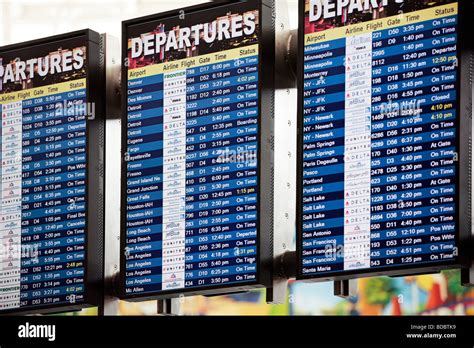 Departures Screens At Las Vegas Mccarran International Airport Usa ...