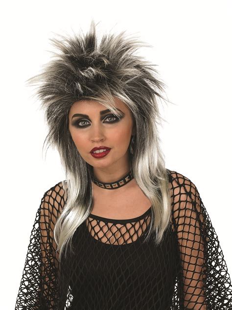 1980s 80s Ladies Glam Rock Punk Rocker Wig Tina Turner Fancy Dress ...