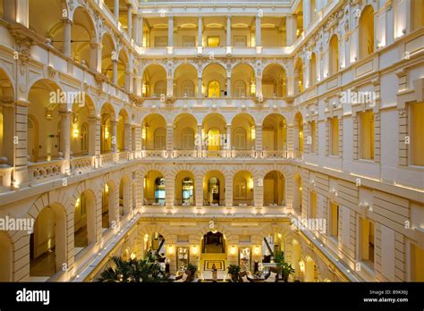 Hungary, Budapest, New York Palace, 5 star luxury hotel, atrium Stock ...