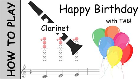 How to play Happy Birthday on Clarinet | Notes with Tab - YouTube