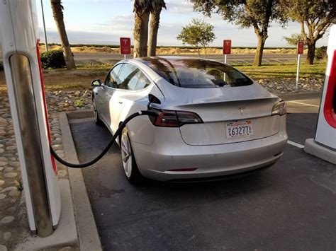 Tesla Model 3 charging second spy shot