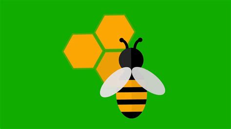 Agriculture & Farming Animated Honey Bee Green Screen - YouTube