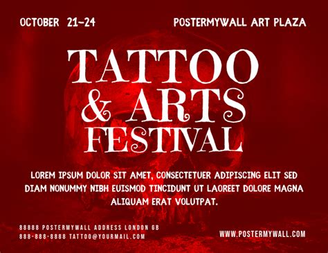 Tattoo Arts Festival Event Landscape Flyer Template | PosterMyWall