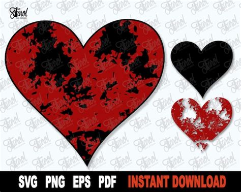 Distressed Heart SVG Heart SVG File for Cricut Valentines - Etsy Finland