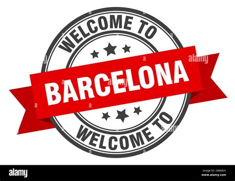 Barcelona stamp. welcome to Barcelona red sign Stock Vector Image & Art ...