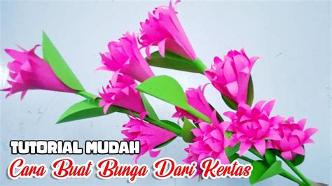 Cara Buat Bunga Kertas Mudah | Cara membuat bunga dari kertas origami | Cara membuat bunga - YouTube