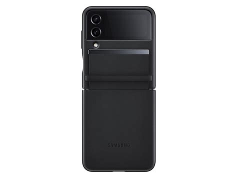 Galaxy Z Flip4 Flap Leather Cover Black Mobile Accessories - EF-VF721LBEGUS | Samsung US