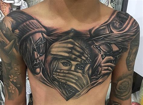 Gangster Chest Tattoo • Arm Tattoo Sites