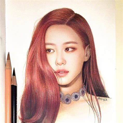 𝙚𝙭𝙞 on Twitter | Rosé fanart, Kpop drawings, Fan art drawing