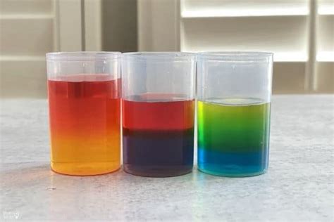 Colorful Sugar Density Experiment | Mombrite