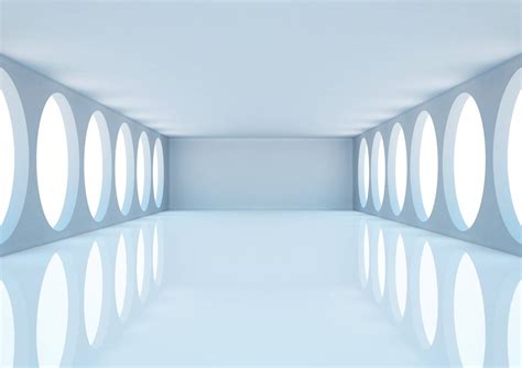 Empty white room with columns and windows 3d illus by winampers-pro | Empty white room, White ...