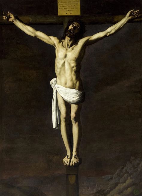 Expiring Crucified Christ Painting by Francisco de Zurbaran | Pixels