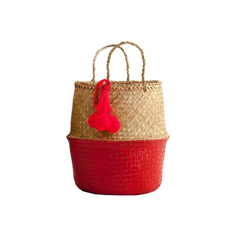 Red rattan basket - Woodtale - For Your Dream Home Woodtale – For Your Dream Home