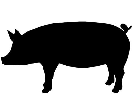 Show Pig Silhouette - ClipArt Best | Pig silhouette, Animal silhouette, Pig images