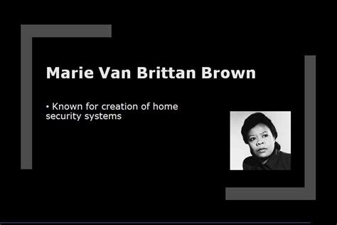 Marie Van Brittan Brown