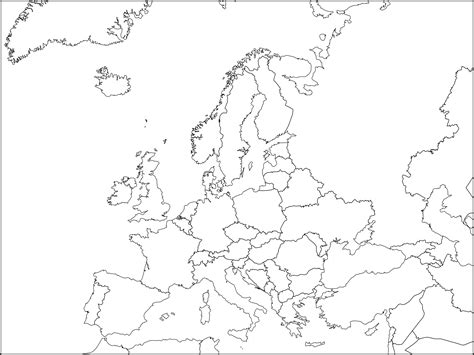 Download Blank Map Of Europe Png - Europe Blank Map PNG Image with No Background - PNGkey.com
