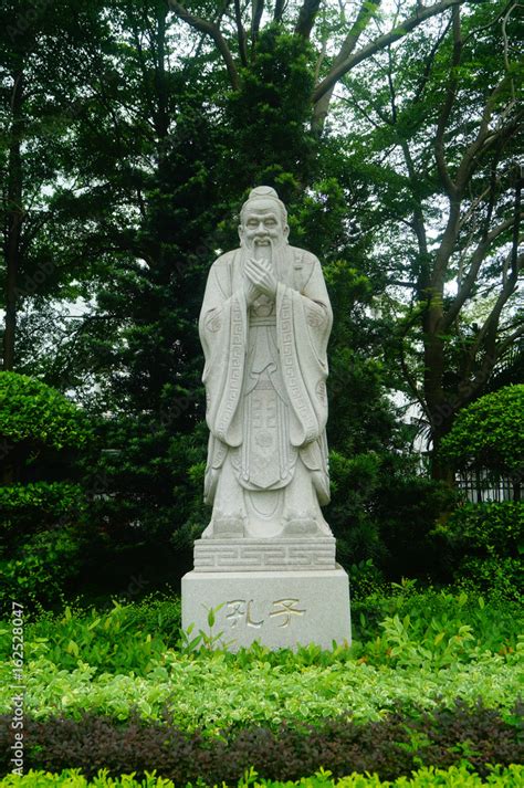 The statue of Confucius, an ancient educationalist in China Stock Photo | Adobe Stock