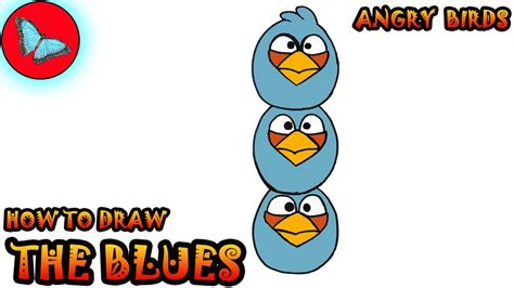 How To Draw The Blues From Angry Birds | Drawing Animals - YouTube