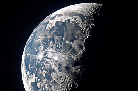 Premium Photo | Closeup shot of the waxing gibbous moon with visible ...