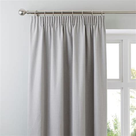 Solar Grey Blackout Pencil Pleat Curtains | Dunelm