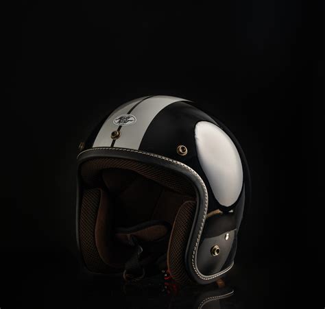 Odyssey Open Face Helmet - Gloss Black Jet - MOTOTWIST