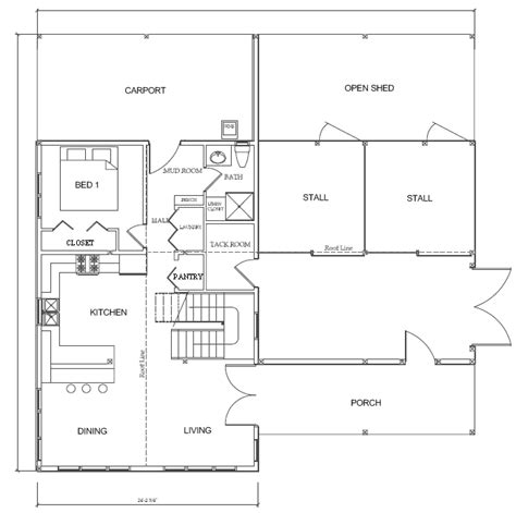 Western Classic Barn House | Barn plans, Horse barn plans, Barndominium floor plans