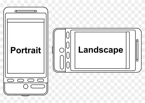 Smartphone Portrait Vs Landscape Orientation - Landscape And Portrait Mode, HD Png Download ...