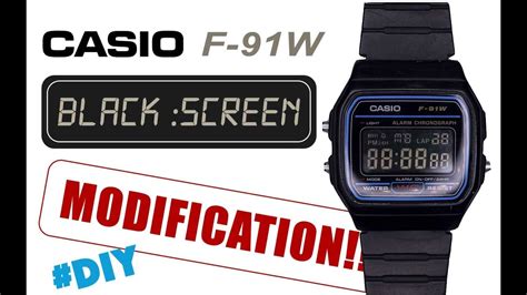 CASIO F-91W SCREEN MOD | BLACK SCREEN MOD | DIY - YouTube