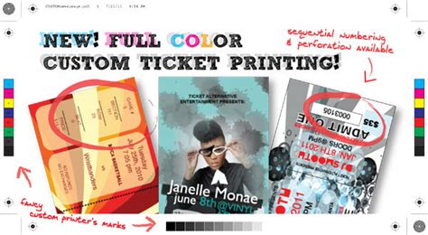 Full Color Custom Ticket Printing