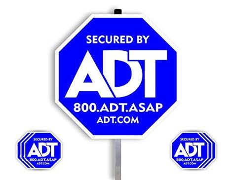 ADT Security Signs with (1) Stake Post Aluminum. 28" Long Aluminum ...