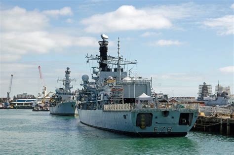 Royal Navy Dockyard, Portsmouth Harbour, Aerial View Editorial Image - Image of dockyard, quay ...