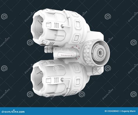 Spacecraft Ion Thruster Drawing Sci-fi Stock Illustration - Illustration of design, metal: 232428042