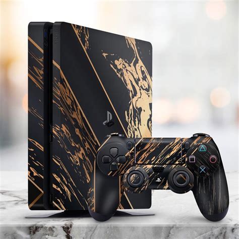 PS5 Skin Geometric PS4 Skin Black Marble PS4 Skin Gold Stripes PS4 Skin ...