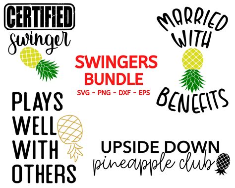 Swinger Pineapple SVG Bundle Upside Down Pineapple SVG Plays - Etsy