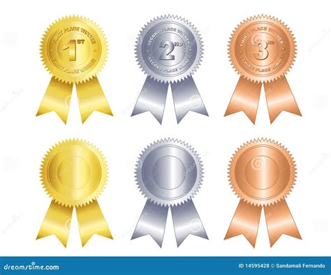 First Second Third Place Ribbon Stock Vector - Illustration of excellent, conceptual: 14595428