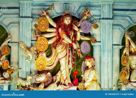 Durga Puja Idol Background stock image. Image of carnival - 196436579