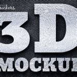 3D Silver Logo MockUp PSD Template