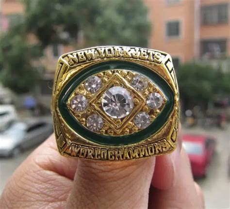 Free Shipping High Quality 1968 New York Jets Super Bowl championship ring solid Men Brithday ...