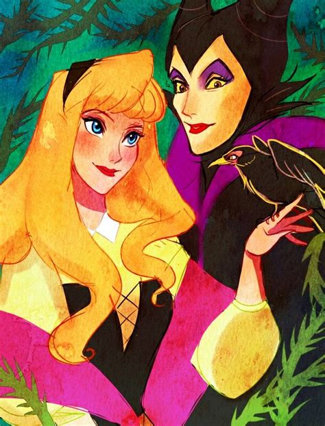 Aurora and Maleficent | Aurora disney, Disney art, Disney favorites