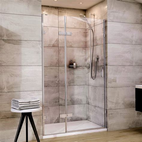 Roman Liberty 1000 1200mm Alcove Fitting Hinged Shower Door with Chrome ...