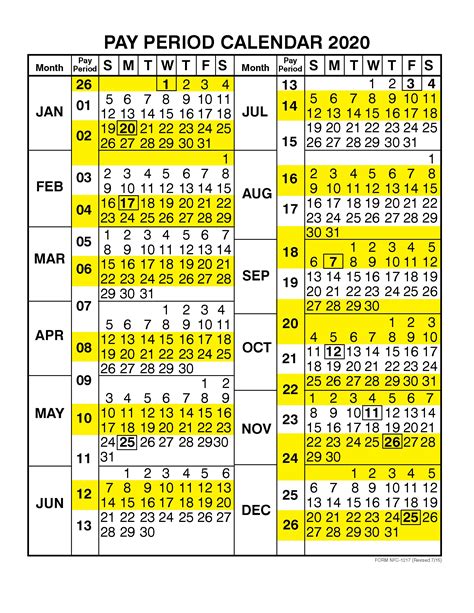 2020 Government Payroll Calendar - Template Calendar Design