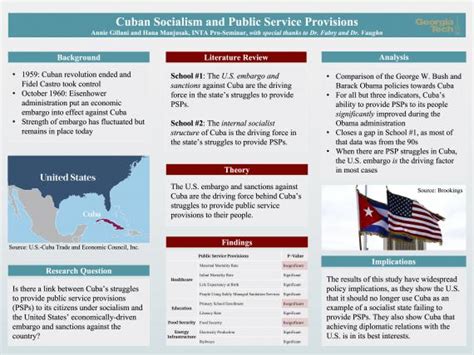 Impacts of the U.S. Embargo on Cuba’s Public Service Provisions: An Analysis ofthe George W ...