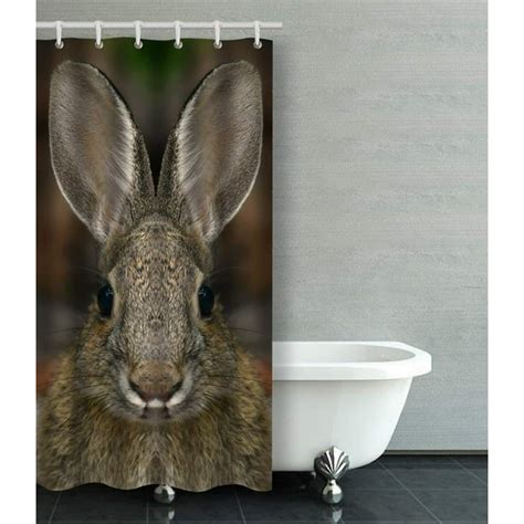 BPBOP Bunny Rabbit Shower Curtain Bathroom Curtain 36x72 inches ...