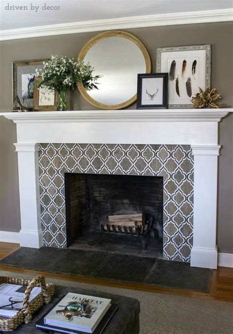 Our New Fireplace Tile Surround! | Fireplace tile surround, Home fireplace, Fireplace mantel decor