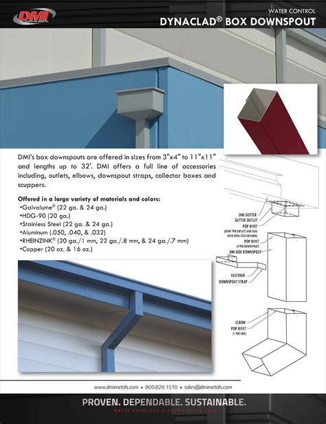 Box Downspout – Aluminum, Metal, Copper Box Downspout